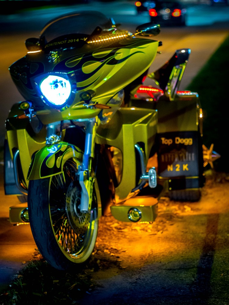 Trike outside the Big Easy Social and Pealsure Club in Houstin (Olympus OMD with Minolta Rokkor 50mm f/1.4 legacy lens)